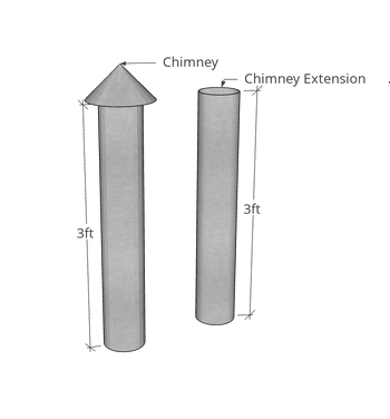 Galvanized chimney extension