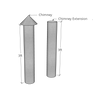 Galvanized chimney extension